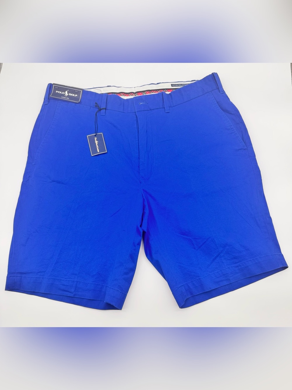 Ralph Lauren Polo Golf Electric Blue Flat-Front Shorts